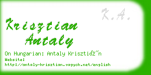 krisztian antaly business card